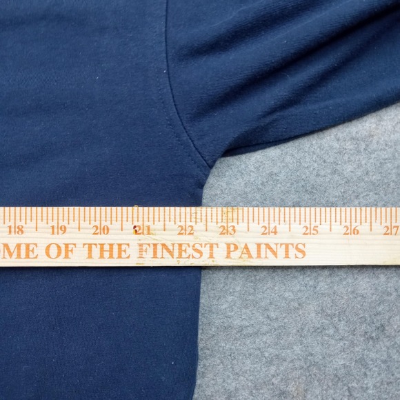 First Down Shirt Mens Large Navy Turbo Tech Quarter Zip Long Sleeve Pullover - Picture 6 of 7